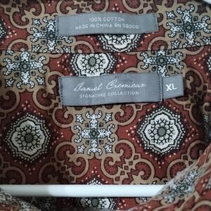 Daniel Cremieux Brown Patterned Shirt XL